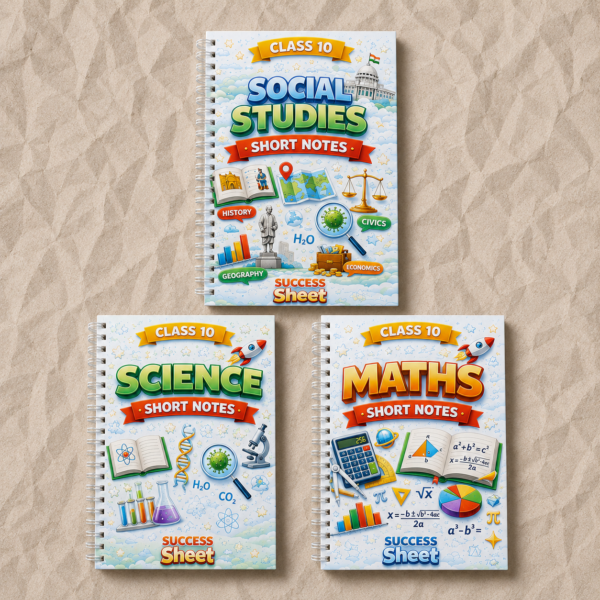 Class 10 Ultimate Combo – Maths + Science + SST Short Notes (2025–26)