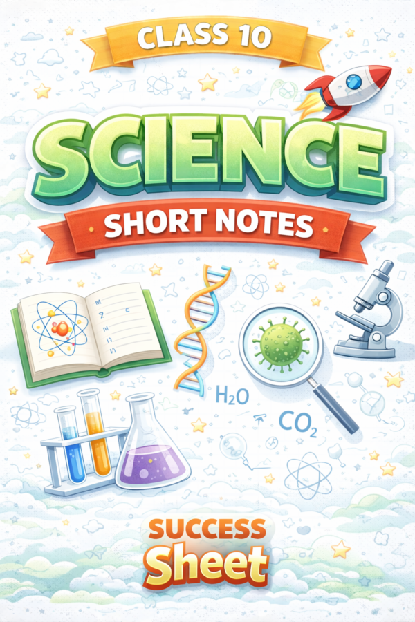 Class 10 Science Short Notes (Physics, Chemistry & Biology)