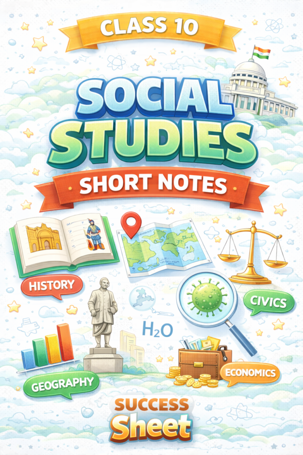 Class 10 SST Short Notes (History, Civics, Geography & Economics)