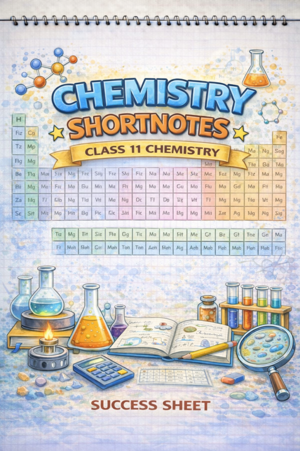 Class 11 Chemistry Short Notes (Physical, Organic & Inorganic)