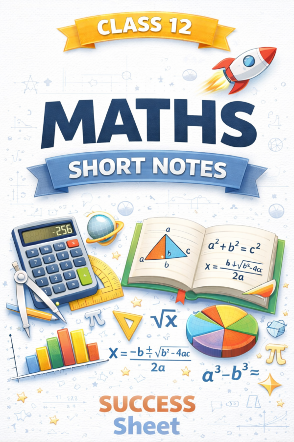 Class 12 Maths Short Notes (Boards Oriented)